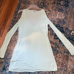 Mint green knee length dress